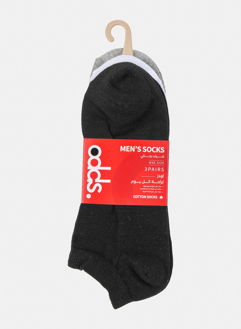 Odds Men's Pack of 3 Lycra Ankle Casual Socks - Image 5